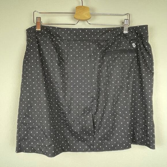 Izod Golf Women's Black and White Polka Dot Skort with Pockets – Size 16 - Picture 7 of 9